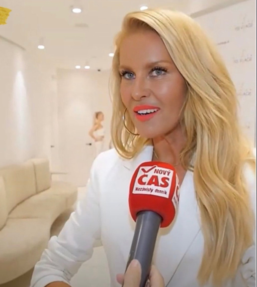 Simona Krainová počas televízneho rozhovoru pre Nový Čas